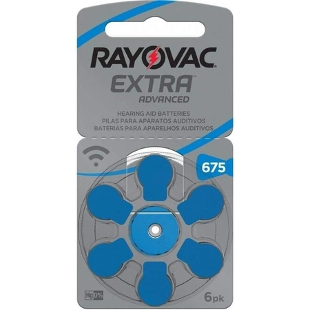 Bateria Auditiva Rayovac Extra 675 C/6 (675AUX-6XEBRA)