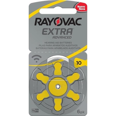 Bateria Auditiva Rayovac Extra 10 C/6 (10AUX-6XEBRA)