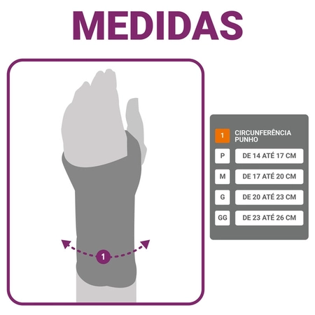 Imobilizador de Punho e Polegar Comfort Air Hidrolight Esquerdo P (OR1022B)