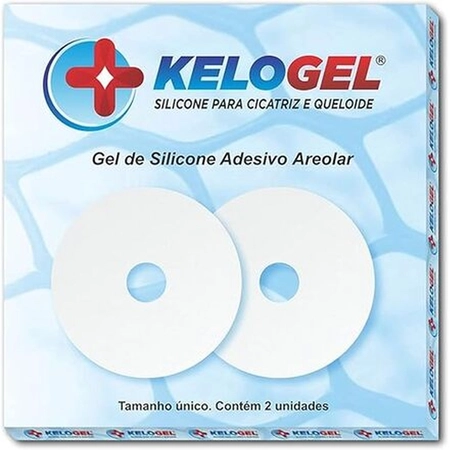 Fita de Silicone para Cicatrizes e Queloides Areolar Kelogel 8x8x1,8mm Premium