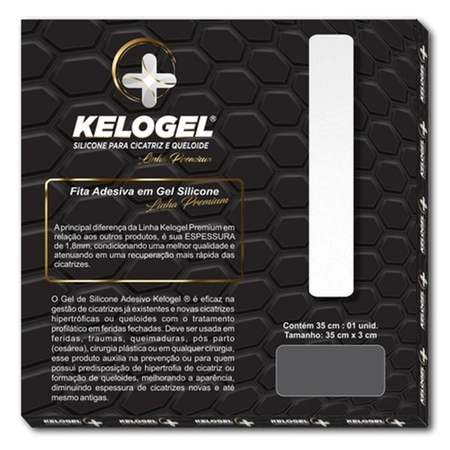 Fita de Silicone para Cicatrizes e Queloides Kelogel 35x3x1,8mm Premium