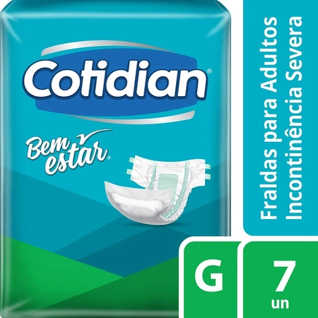 Fralda Cotidian Bem Estar G C/7 (Cotidian Clássica + Cotidian Plus)