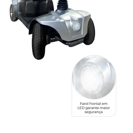 Scooter Elétrica CS Dobrável até 150 Kg assento 45cm Dellamed