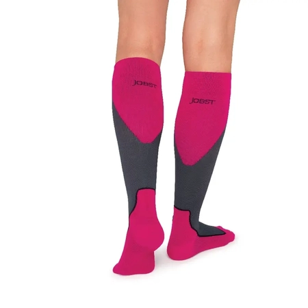 Meia 3/4 Jobst 20-30mmHg Sport M Rosa e Cinza (Ponteira Fechada)
