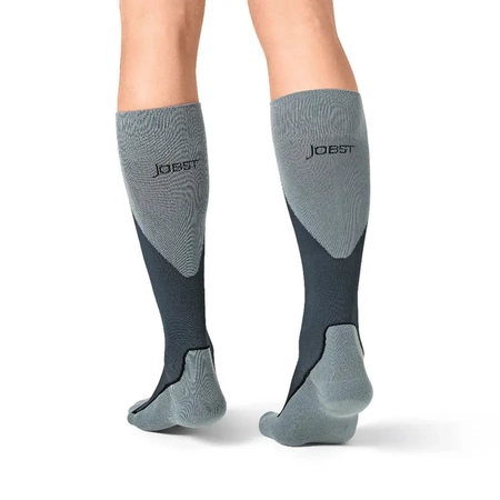 Meia 3/4 Jobst 20-30mmHg Sport P Preto e Cinza (Ponteira Fechada)