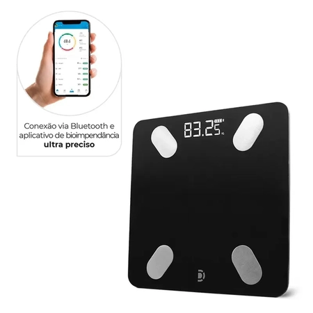 Balança de Bioimpedância Bluetooth Dellamed até 180kg