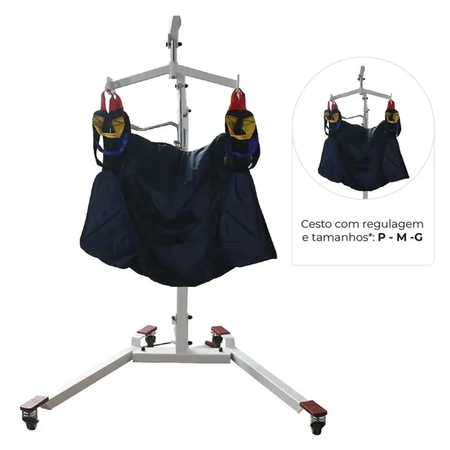 Guincho de Elevação e Transferência Manual D5000 Dellamed até 180kg