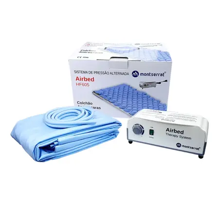 Colchão Alívio de Pressão Airbed Montserrat 220V | Kit com Compressor de Ar Silencioso