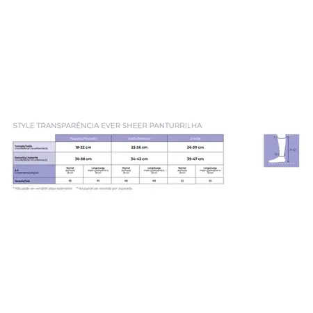 Meia Sigvaris Ever Sheer Nude 20-30 mmHg, 3/4 Vanila G2 (PF)