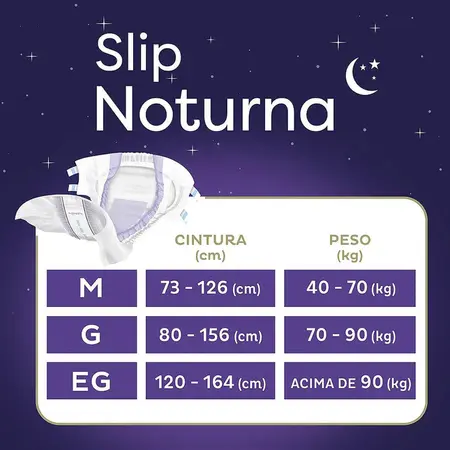 Roupa Intima Tena Slip Noturna Leve 32 Pague 28 M