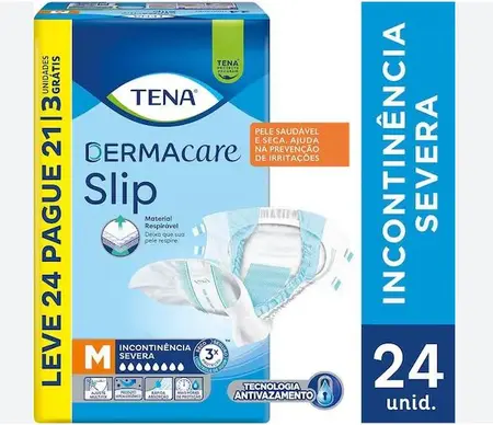 Roupa Intima Tena Slip Dermacare Leve 24 e Pague 21 M