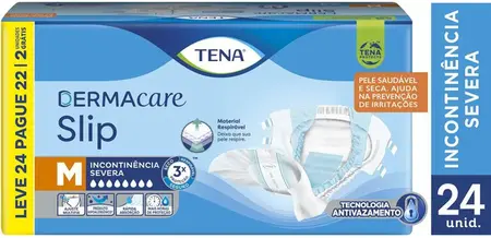 Roupa Intima Tena Slip Dermacare Leve 24 e Pague 22 M