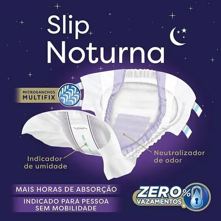 Roupa Intima Tena Slip Noturna Leve 24 Pague 21 G