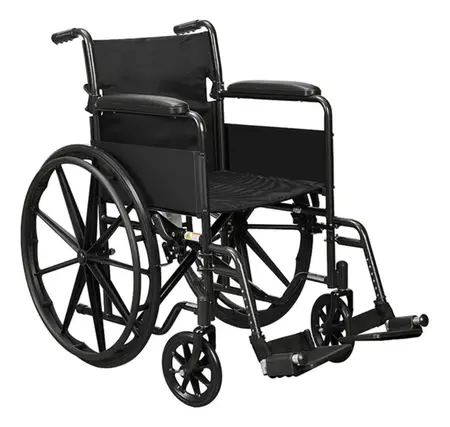 Cadeira de Rodas Supermedy (S90) 100kg em Aço Dobravel