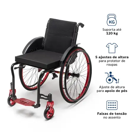 Cadeira de Rodas Dellamed M2 Max Moving 40cm