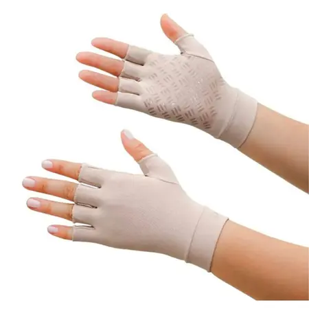 Palmipé Luva De Proteção Solar +  Antiderrapante Bege Tam. P