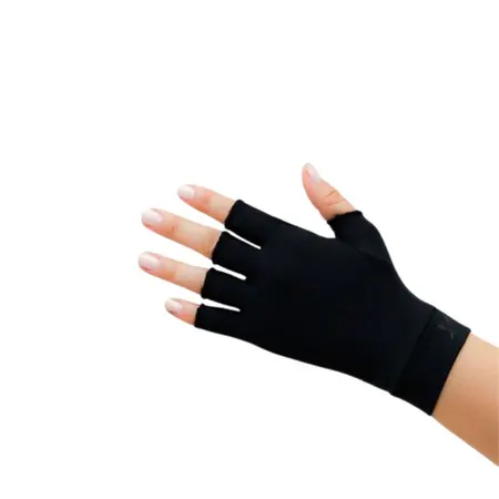 Palmipé Luva De Proteção Solar +  Antiderrapante Preta Tam. M