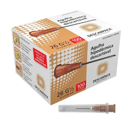 Agulha Descartável Descarpack 13x0,45 C/100